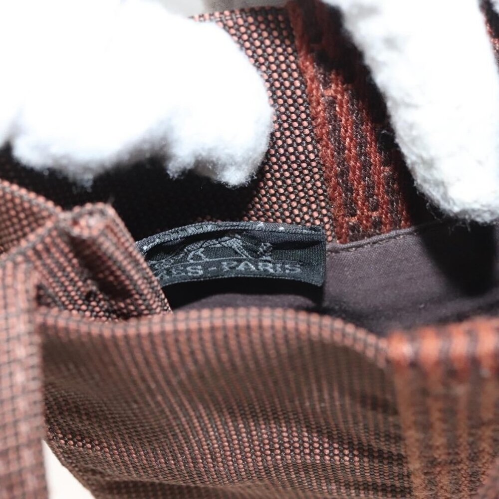 Authentic HERMES Her Line Shoulder Bag Canvas Brown - Picture 2 of 16